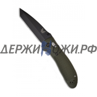 Нож Mini-Griptilian Tanto Black Plain Olive Drab Benchmade складной BM557BKOD